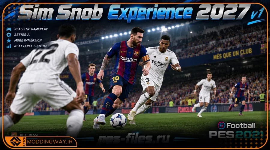 گیم پلی SimSnob Experience 2027 برای PES 2021 - ورژن 1