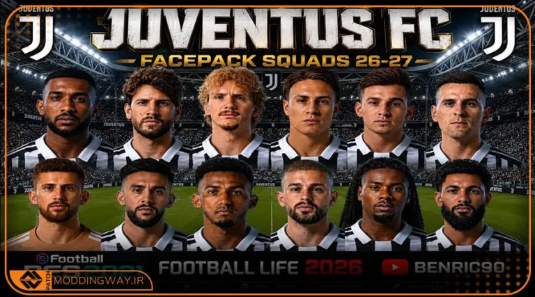 فیس پک Juventus FC Squads 2026 برای PES 2021