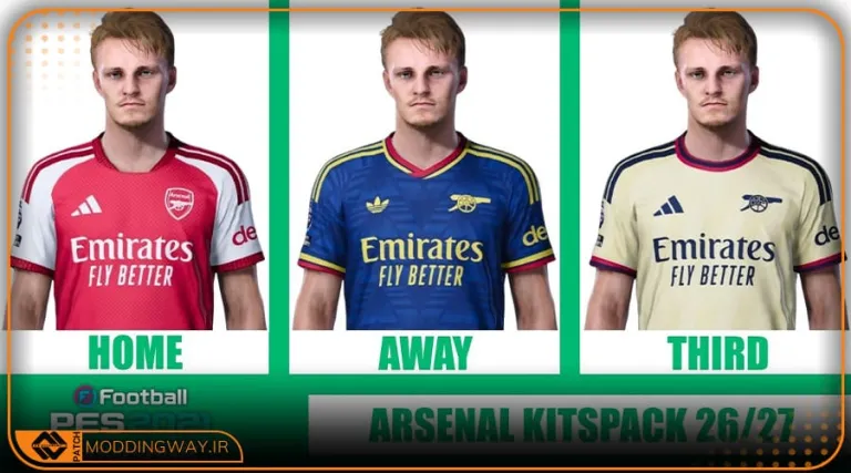 کیت پک Arsenal 26-27 برای PES 2021