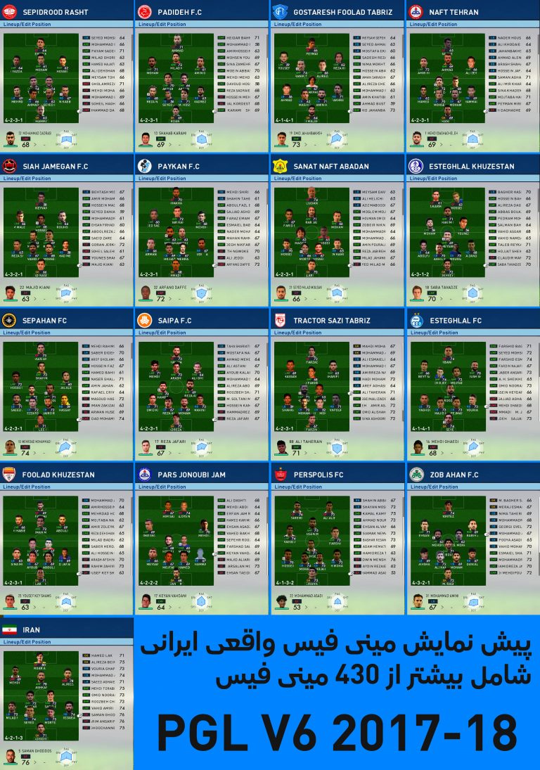 مینی فیس بازیکنان ایرانی در PGL6