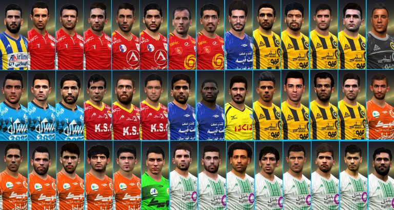 فیس پک بازیکنان لیگ برتر ایران PES2018