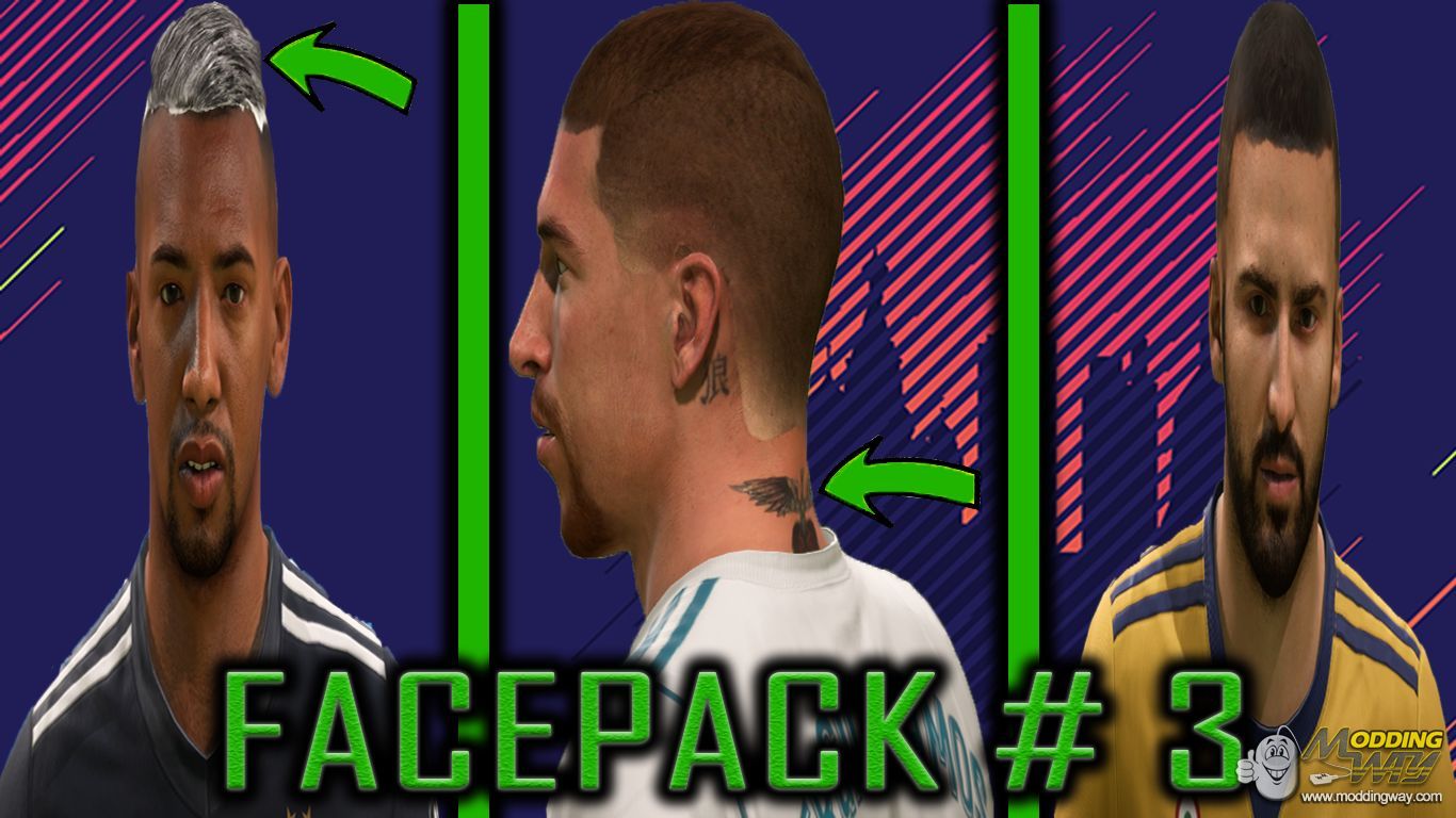 دانلود فیس پک FACEPACK #3 برای FIFA18