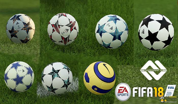 دانلود پک توپ لیگ قهرمانان اروپا برای FIFA 18