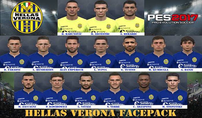 فیس پک Hellas Verona 2019 برای PES 2017