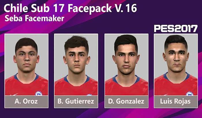 فیس پک بازیکنان جوان شیلی برای PES 2017