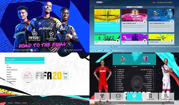 منو گرافیک FIFA 20 برای PES 2017