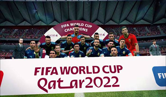 گیت ورودی و سکو قهرمانی جام جهانی 2022 برای PES 2017