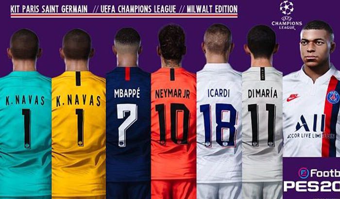 فول کیت پک PSG UEFA Champions League برای PES 2020