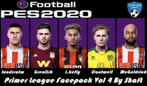 فیس پک لیگ انگلیس Vol 4 برای PES 2020
