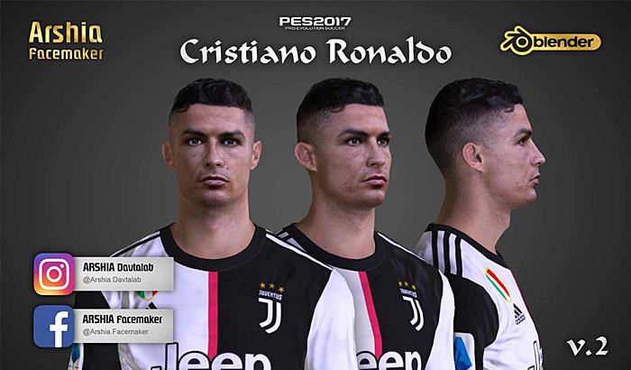 فیس Cristiano Ronaldo برای PES 2017