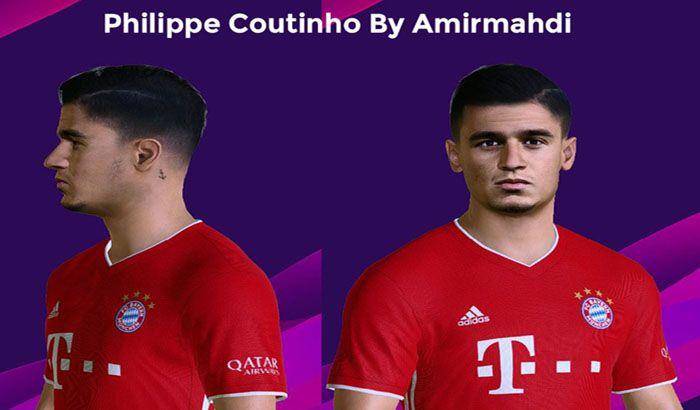 دانلود فیس philippe coutinho برای PES 2017 توسط AMIRMAHDI