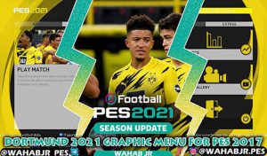 منو گرافیکی PES 2021 Borussia Dortmund