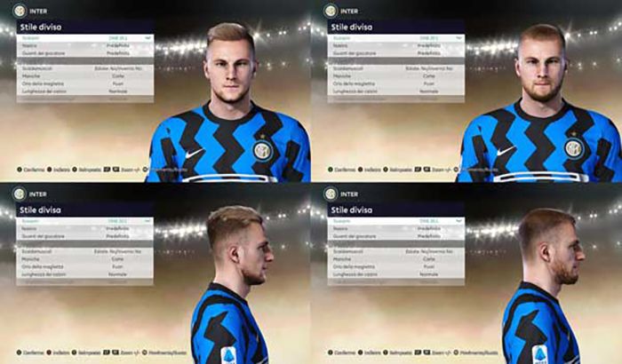 فیس Milan Skriniar برای PES 2021 توسط Gabri facemaker ...