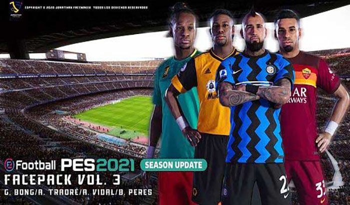 دانلود فیس پک V3 برای Pes 2021 توسط Jonathan Facemaker 