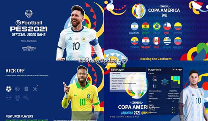 منو گرافیکی Menu Mod Copa America 2021