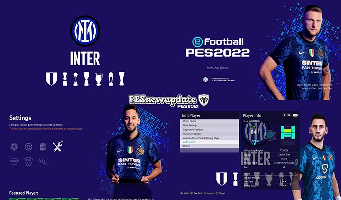 منو گرافیکی Inter FC 2021/2022