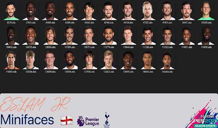 مینی فیس Tottenham players 21/22