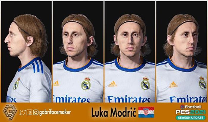 فیس Luka Modric برای PES 2021 توسط Gabri Facemaker - مودینگ وی