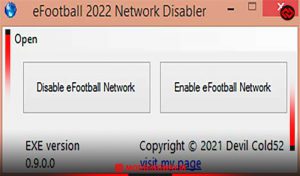 نرم افزار Network Disabler برای eFootball22 – ورژن 4.1