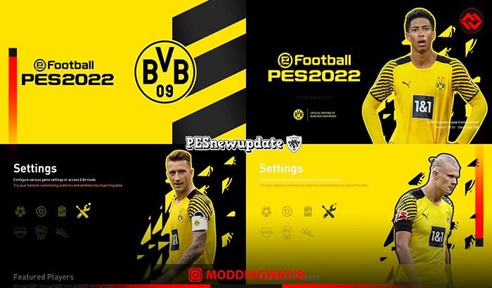 منو گرافیکی Borussia Dortmund