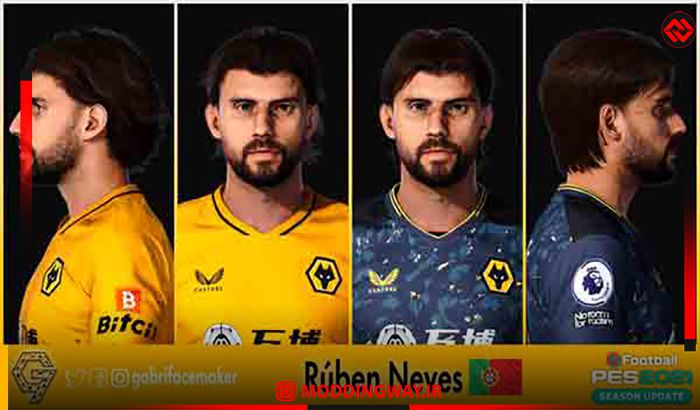 فیس Ruben Neves برای PES 2021 | مودینگ وی