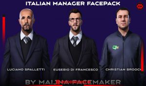 فیس پک مربیان ایتالیایی برای PES 2021