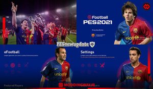 منو گرافیکی بارسلونا فصل 2008-2009 برای PES 2021
