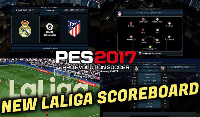 اسکوربورد La liga 2022 برای PES 2017