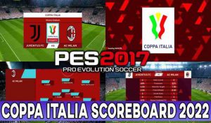 اسکوربورد Coppa Italia 2022 برای PES 2017