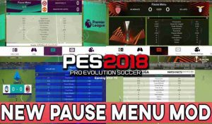 دانلود پک Pause Menu برای PES 2018