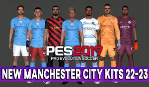 کیت Manchester City 22-23 برای PES 2017