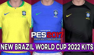 کیت تیم ملی برزیل جام جهانی 2022 برای PES 2017