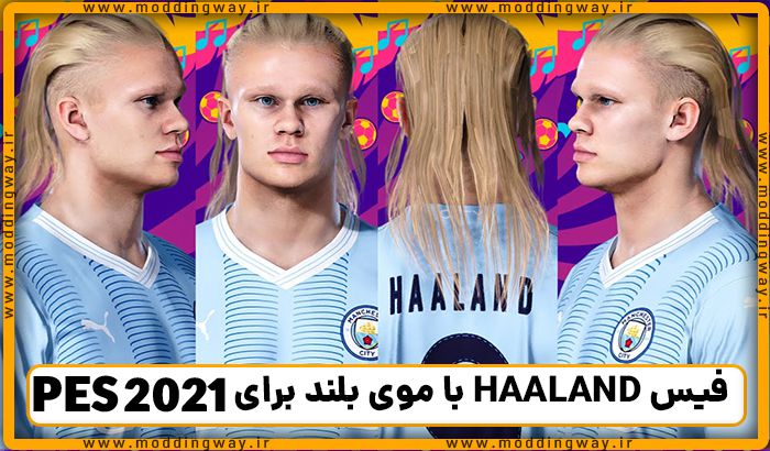 فیس HAALAND با موی بلند