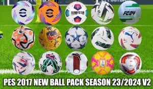 پک توپ Ball pack 2023/2024 برای PES 2017