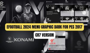 منو گرافیکی Dark Version CR7 برای PES 2017