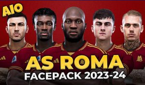 فیس پک AS Roma 23/24 برای PES 2021