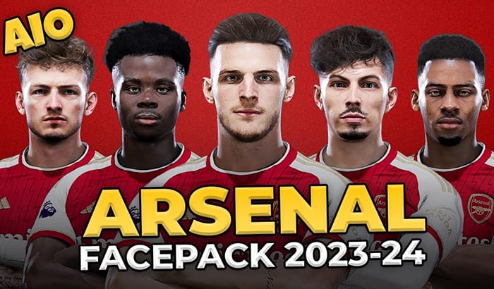 فیس پک Arsenal FC 23/24 برای PES 2021
