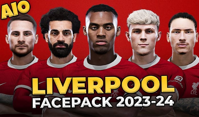 فیس پک Liverpool 23/24 برای PES 2021