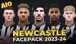 فیس پک Newcastle United 23/24 برای PES 2021