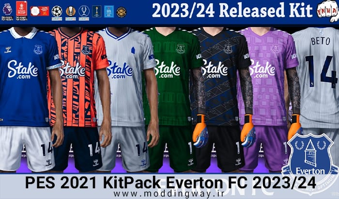 کیت پک 23/24 Everton FC برای PES 2021