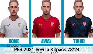 کیت پک 23/24 Sevilla FC برای PES 2021