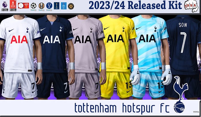کیت پک 23/24 Tottenham Hotspur برای PES 2021