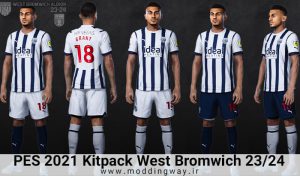 کیت پک 23/24 West Bromwich برای PES 2021