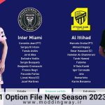 آپشن فایل New Season 2023 برای PES 2021 PS4/PS5