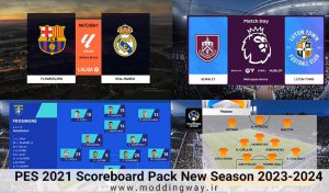 پک اسکوربورد New Season 2023/2024 برای PES 2021