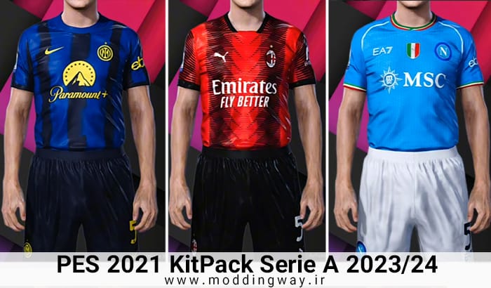 کیت پک 23/24 Serie A برای PES 2021