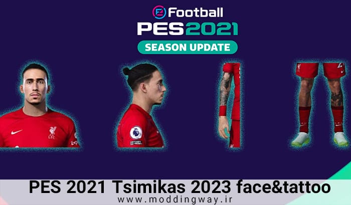 فیس Tsimikas تبدیلی از eFootball 2024 برای PES 2021