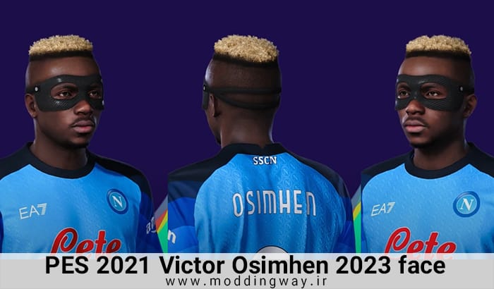 فیس Victor Osimhen تبدیلی از eFootball 2024 برای PES 2021