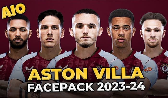 فیس پک Aston Villa 23/24 برای PES 2021
