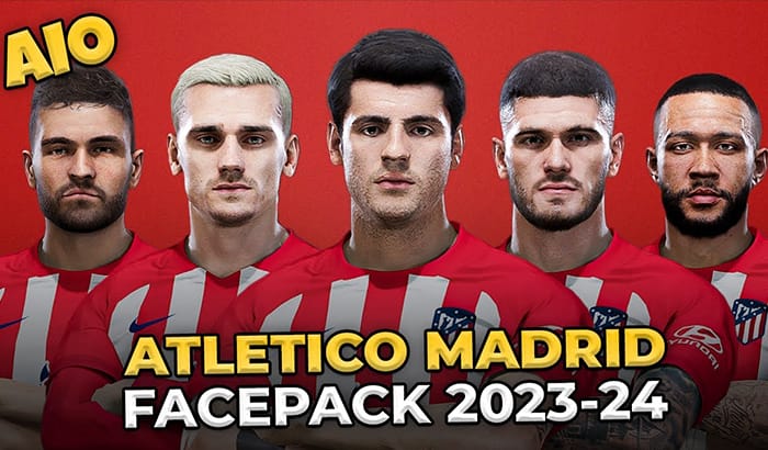 فیس پک Atletico Madrid 23/24 برای PES 2021